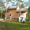 Литургия впервые с 1944 года совершена в восстанавливающемся Преображенском храме у станции Горьковское Ленобласти